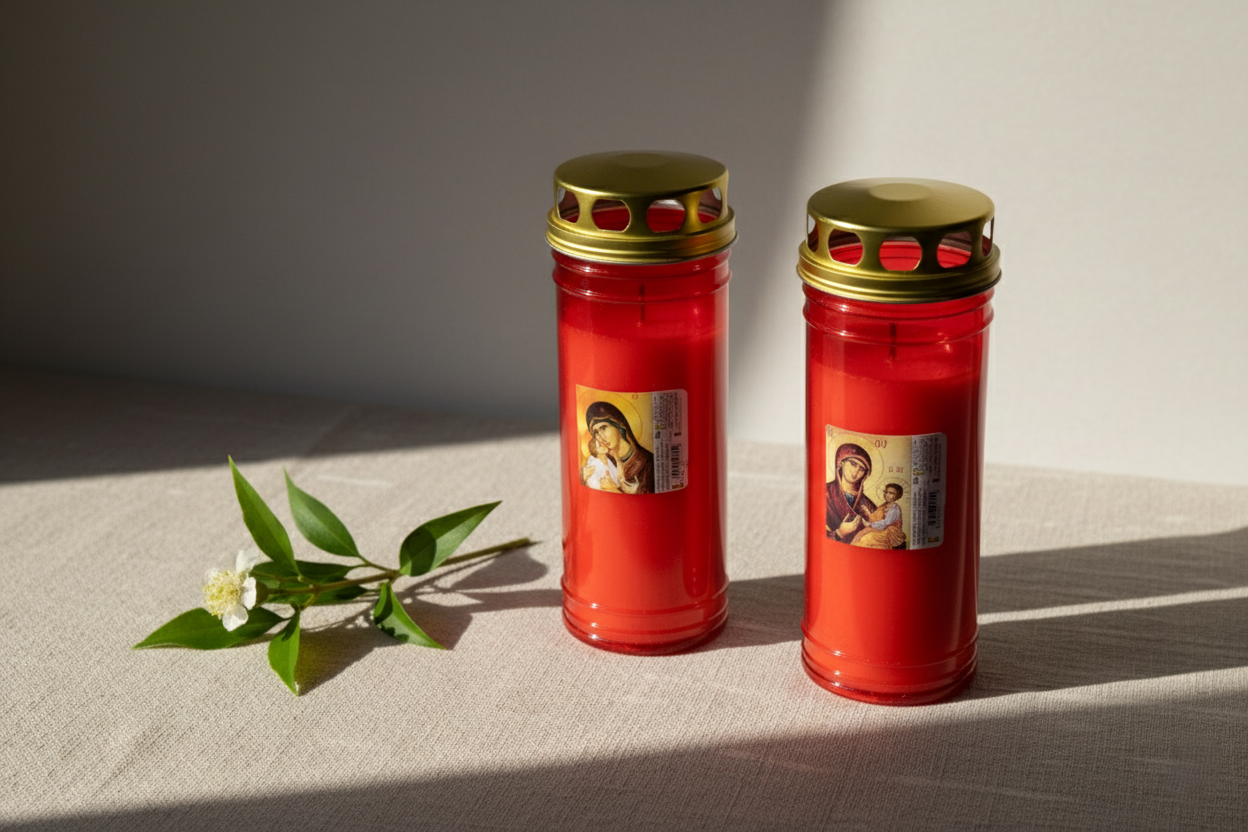 Set 2 candele plastic capac (72 ore  + 96 ore)