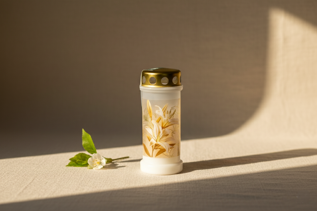 Candela alba Crin cu capac (70 ore)