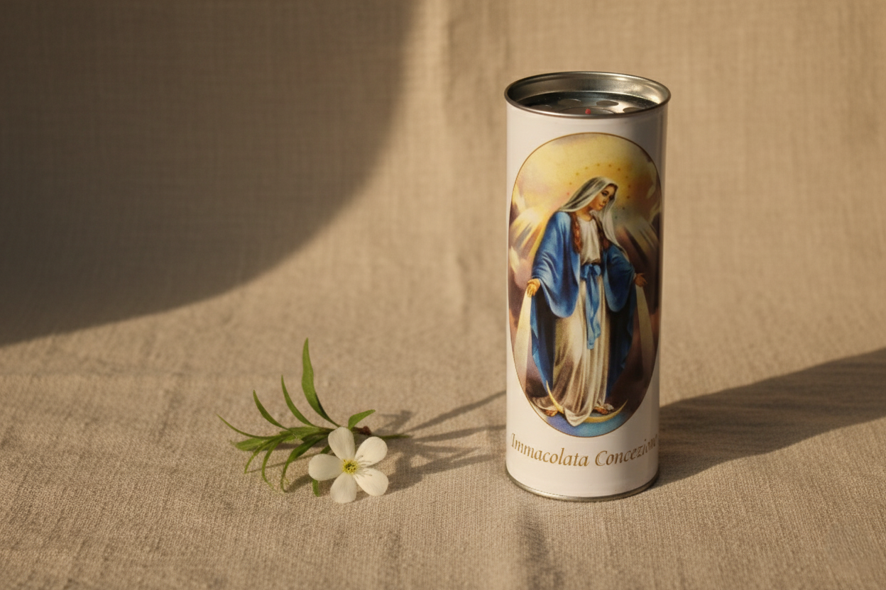 Candela ecologica Immacolata (120 ore)