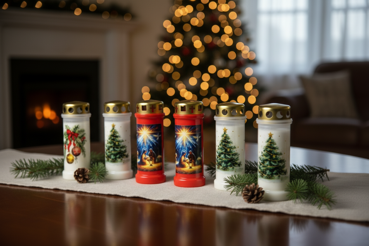 Set 6 Candele Premium de Crăciun