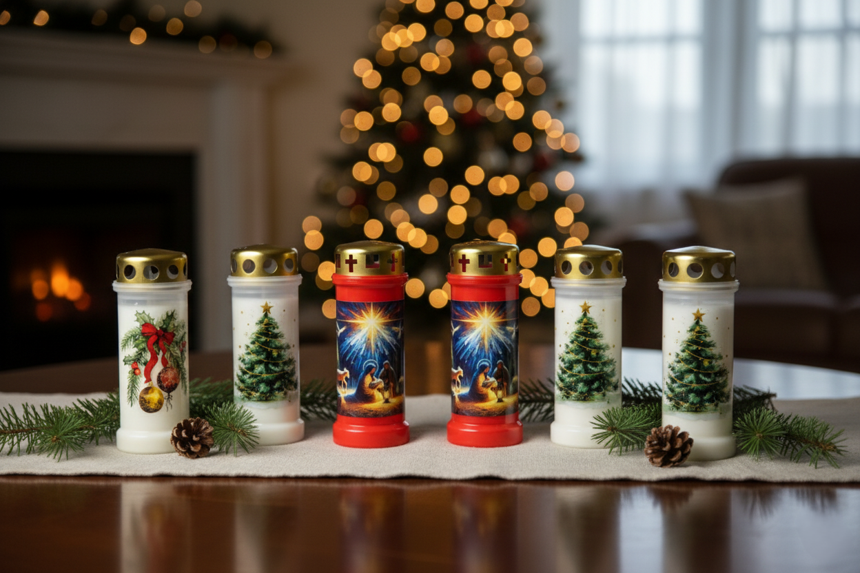 Set 6 Candele Premium de Crăciun